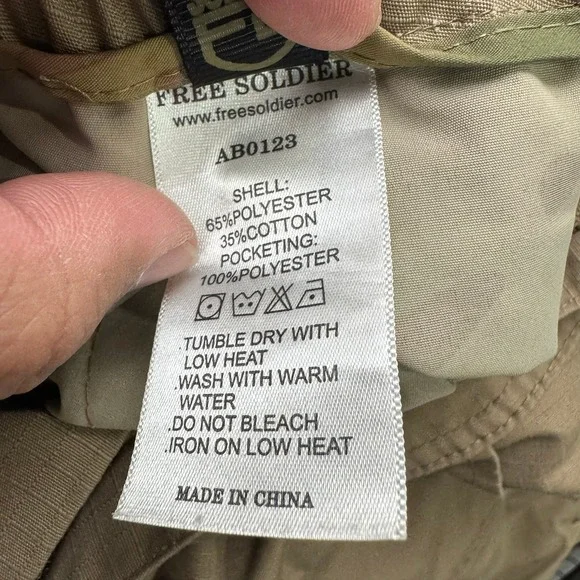 FREE SOLDIER Cargo Pants Men's 40x32 Tan Ripstop Tactical Work Utility Outdoor - Picture 12 of 15